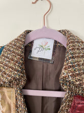 Load image into Gallery viewer, Upcycled Bouclé Barkcloth Patchwork Tweed Jacket - Size Large

