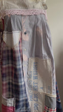 Load and play video in Gallery viewer, Faded Red White &amp; Blues Plaid Shirts &amp; Feedsacks - Apron Smock
