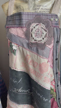 Load and play video in Gallery viewer, Red Rose Vintage Feedsack &amp; French Script Apron - Smock
